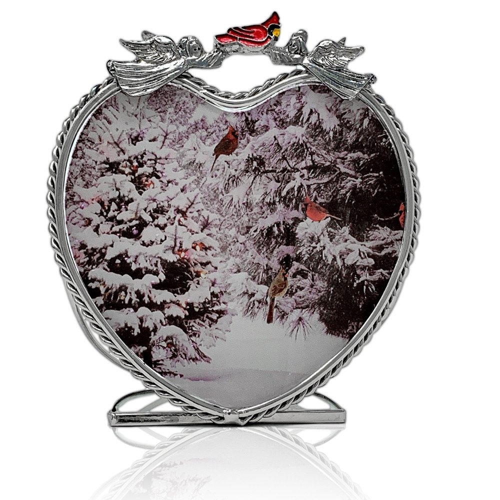 1879 - Cardinals in Trees Candle Holder