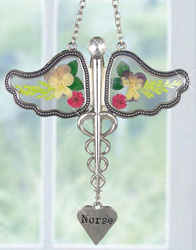 PEWTER NURSE SUNCATCHER