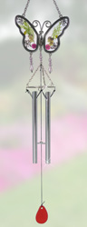 2406 PRESSED FLOWER BUTTERFLY WINDCHIME