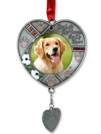 2498 - Dog Engravable Photo Ornament 