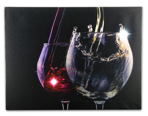 2541 - Canvas print-Dual Glass Pour