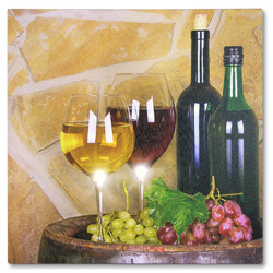 2558 LED WINE CANVAS PRINT