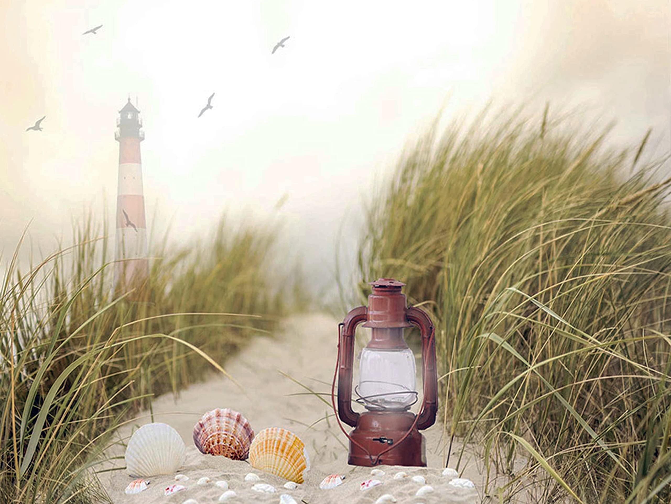 2678 - CANVAS PRINT- LIGHTHOUSE AND LANTERN 
