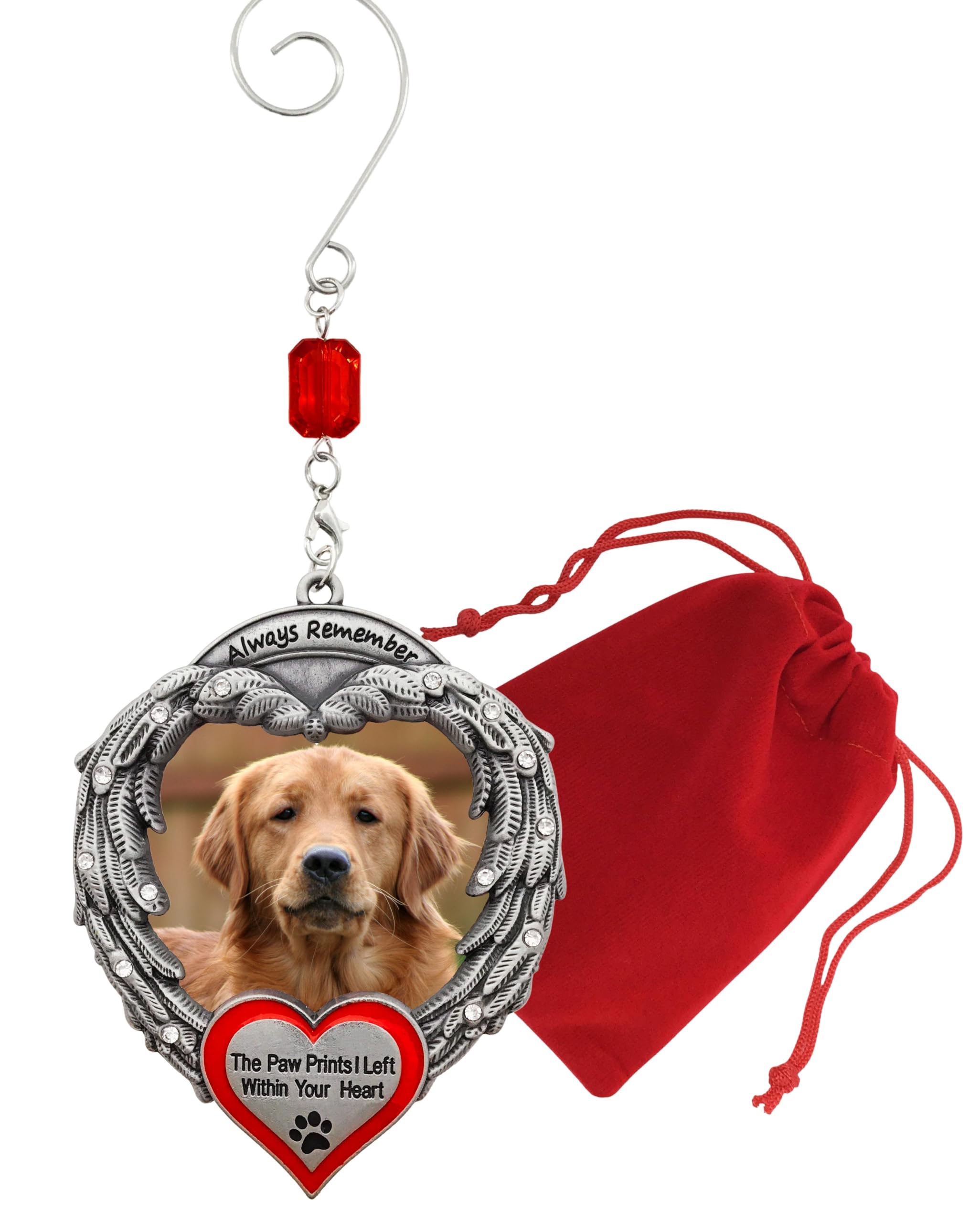 2809 - ALWAYS REMEMBER PAWPRINTS PET MEMORY PHOTO ORN