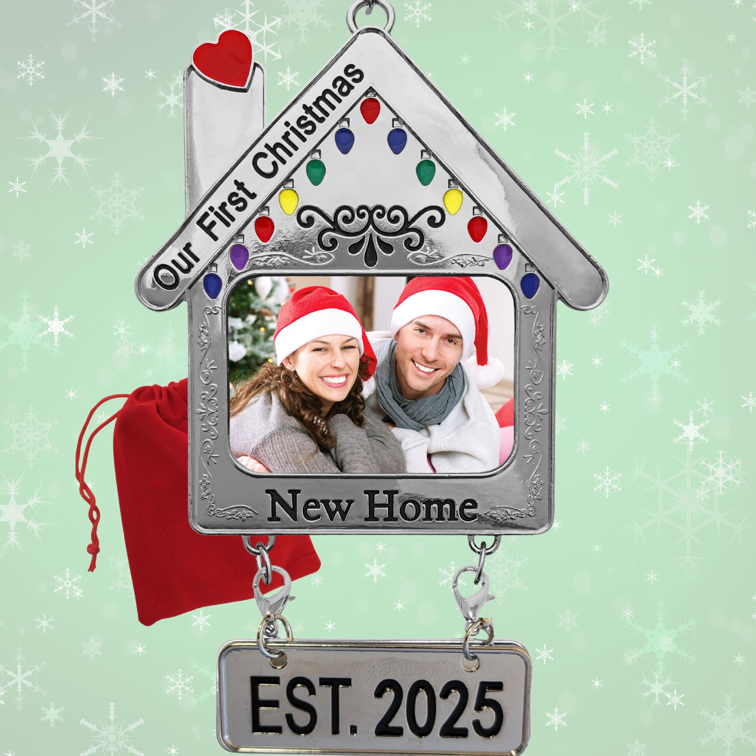 2819 - OUR 1ST CHRISTMAS IN NEW HOME PHOTO ORNAMENT