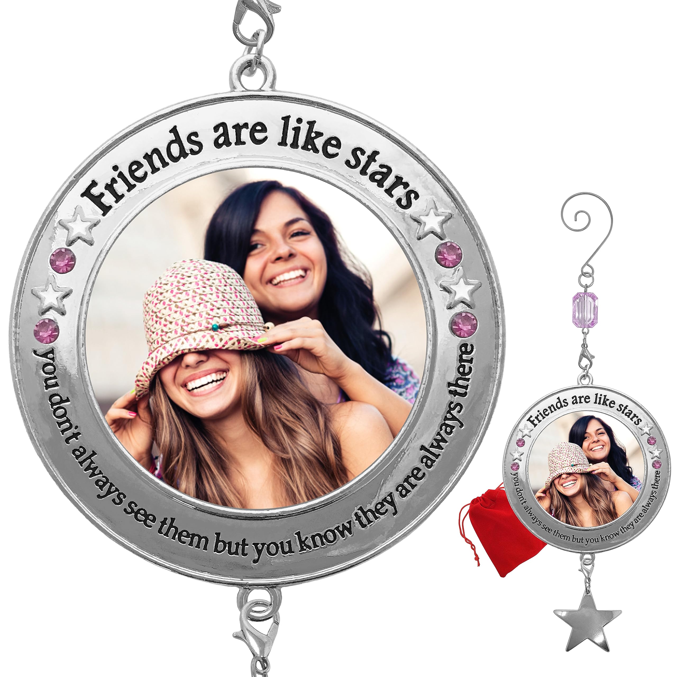 2826 - FRIENDS ARE LIKE STARS PHOTO ORNAMENT