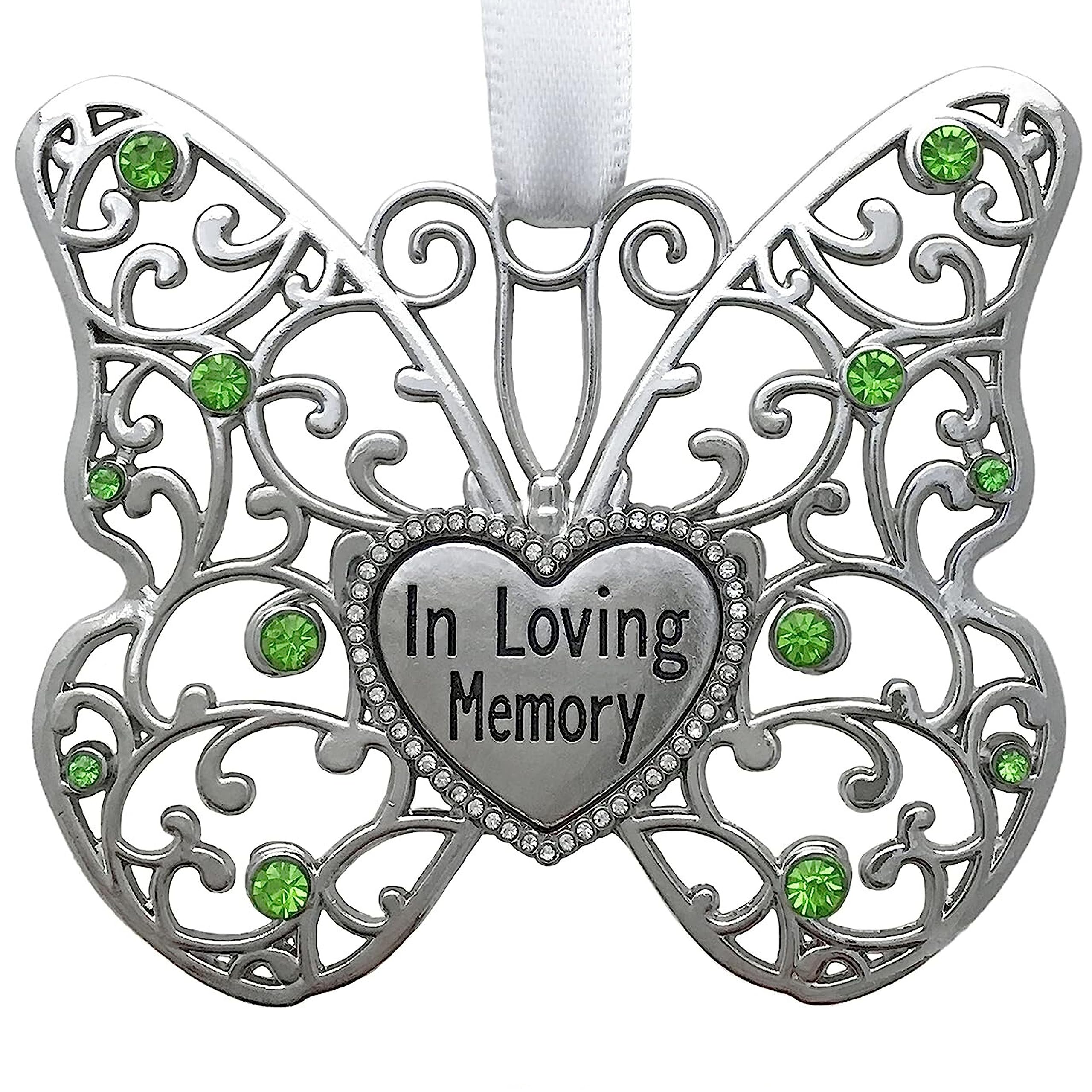 LOVING MEMORY BUTTERFLY JEWELED ORNAMENT