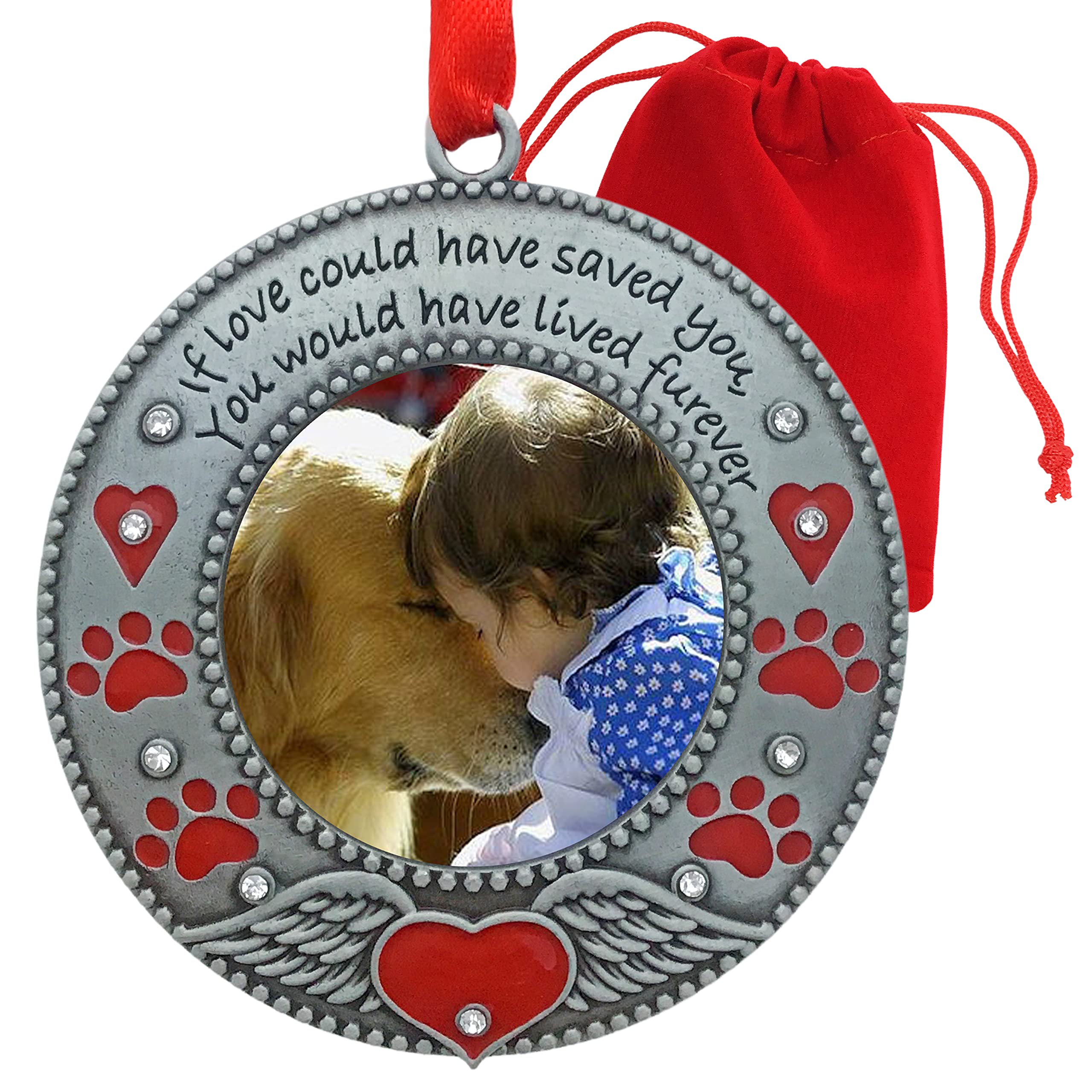 2842 - PET LOVING MEMORY PHOTO ORNAMENT