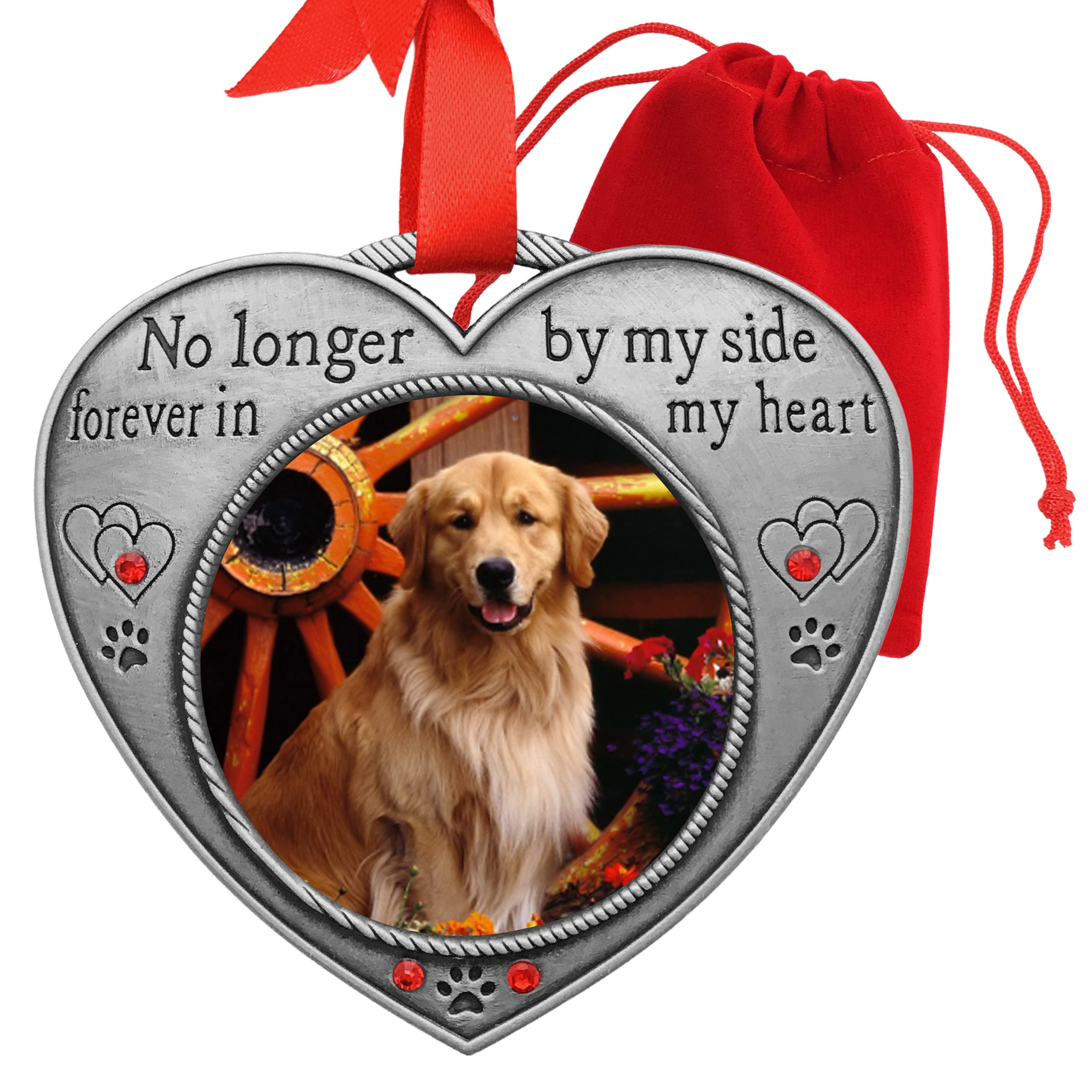 2875 - NO LONGER BY MY SIDE PET PHOTO ORNAMENT