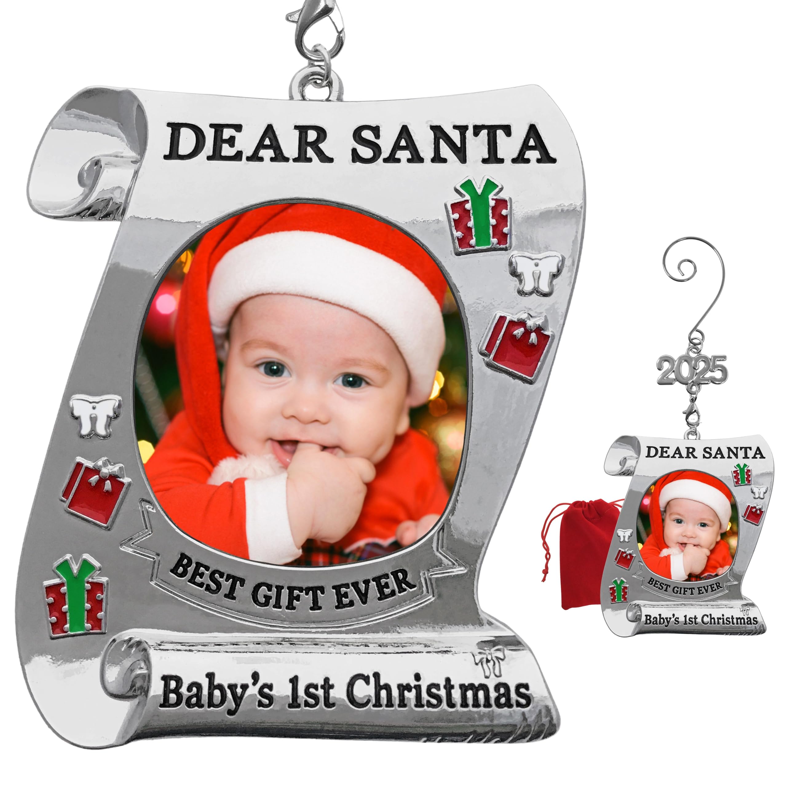 2992 - BABY'S 1ST CHRISTMAS SCROLL PHOTO ORN