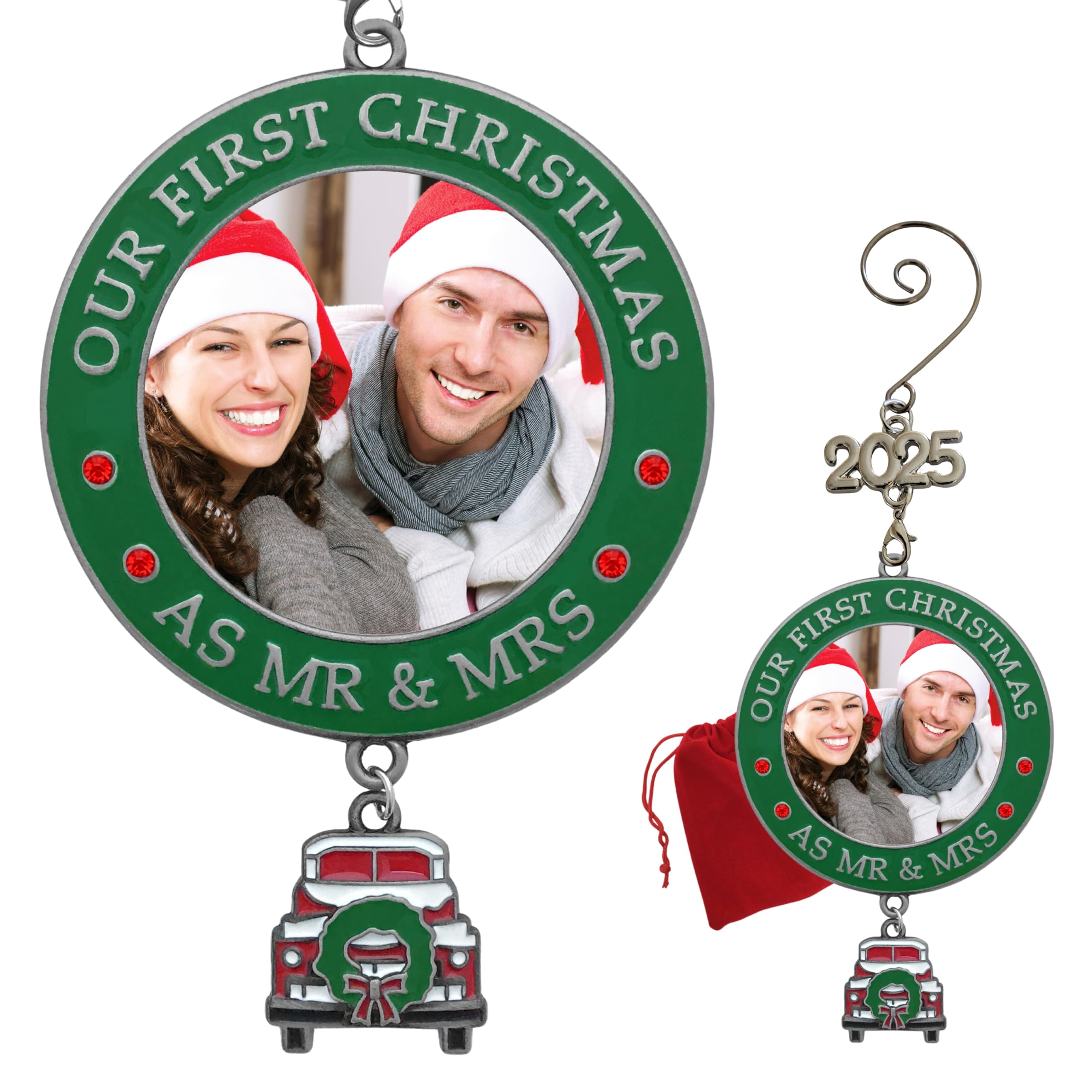 2994 - OUR 1ST CHRISTMAS-MR/MRS JEWELED ENAMELED ORN