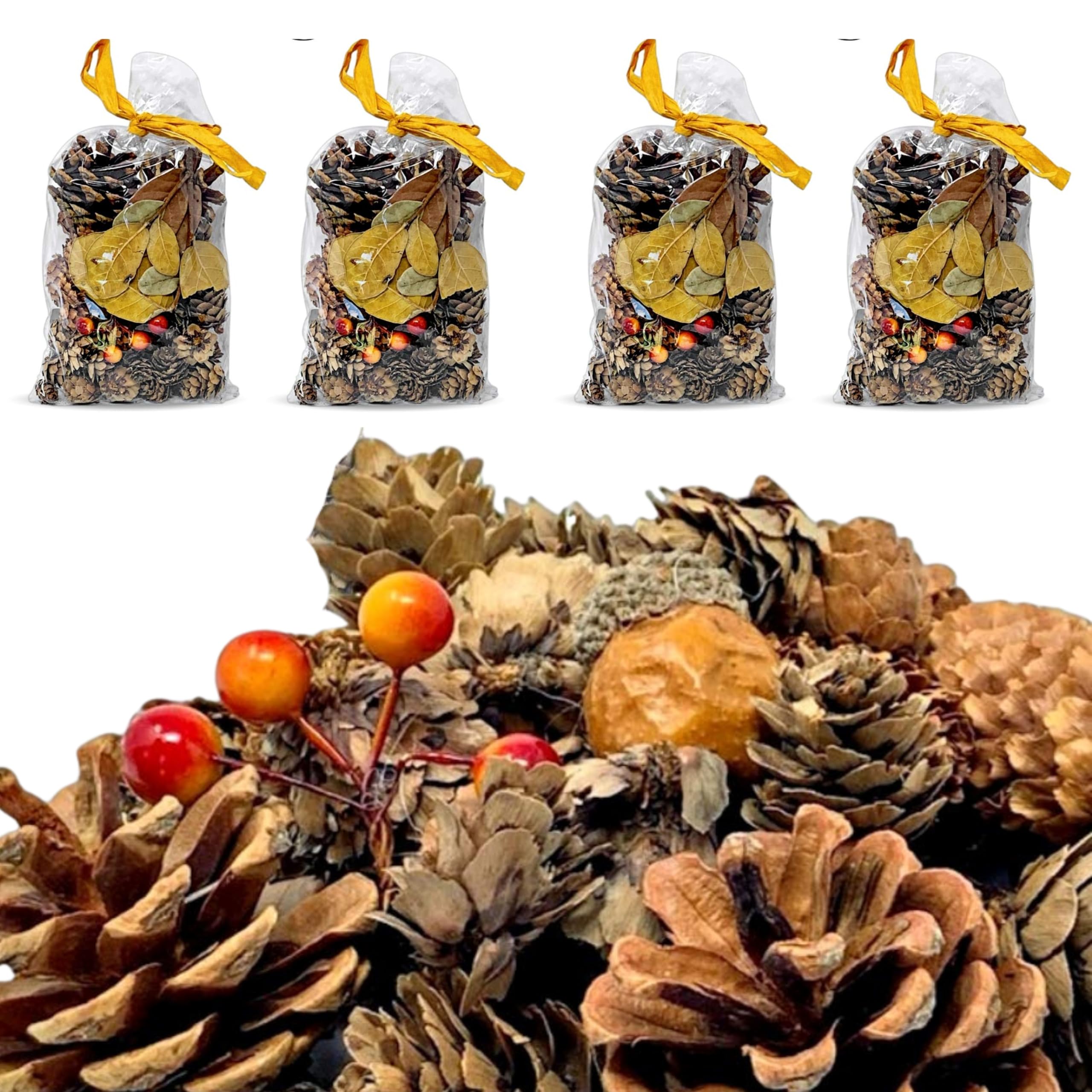 3299 - SET/4 BAGS PINECONE POTPOURRI