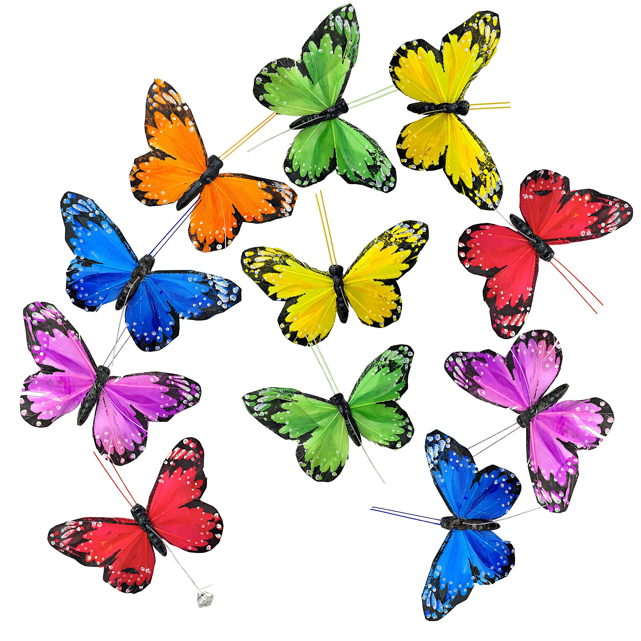 3626 - SET/12 -ASSTD COLOR BUTTERFLY GARLAND -44" LONG