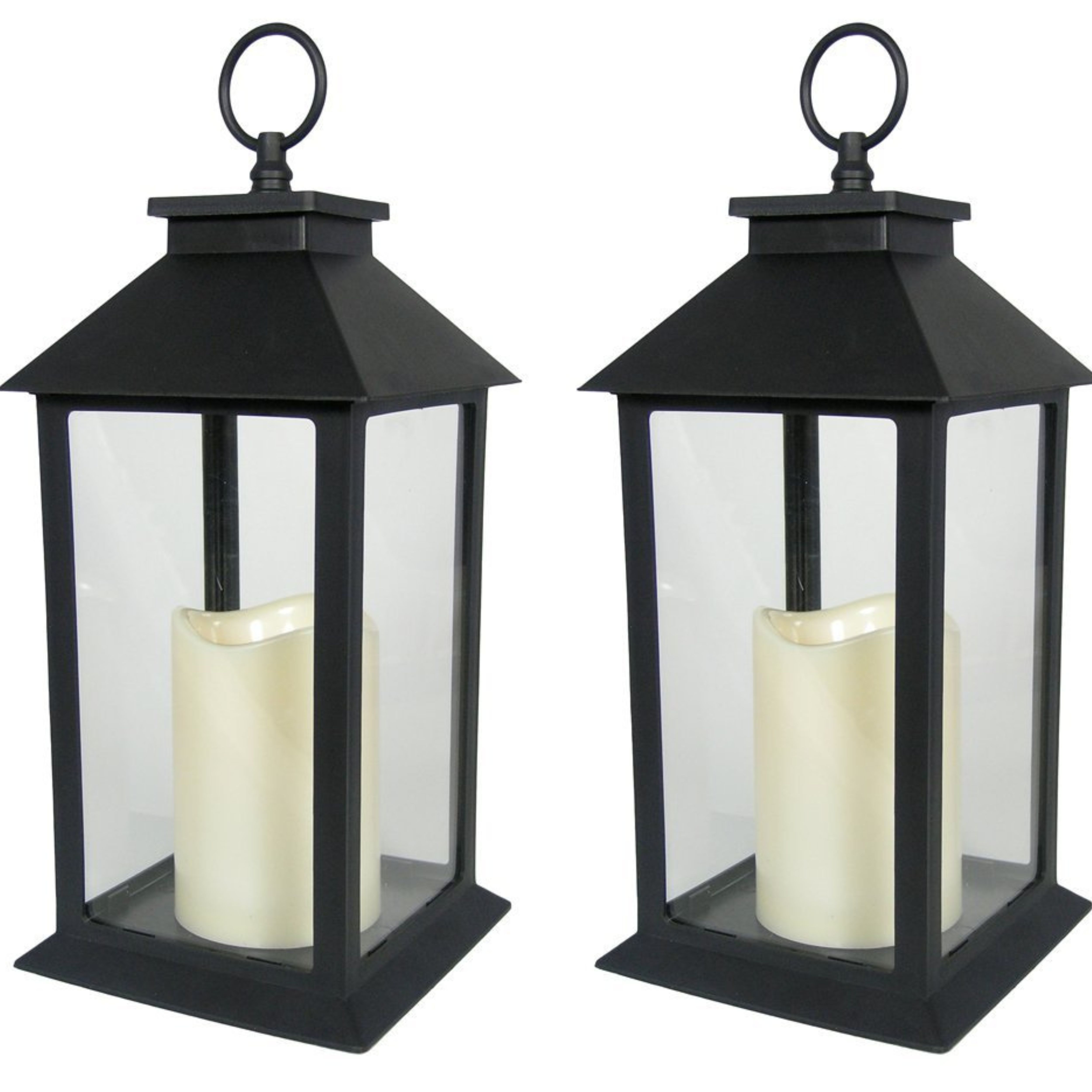 9600-3 - BLACK PLASTIC PLAIN LANTERNS