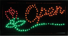 9685 LED "Open" Florist Sign