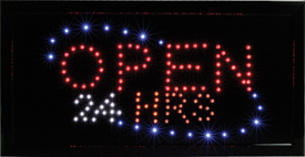 9686 LED Display Sign - Open 24 HRS