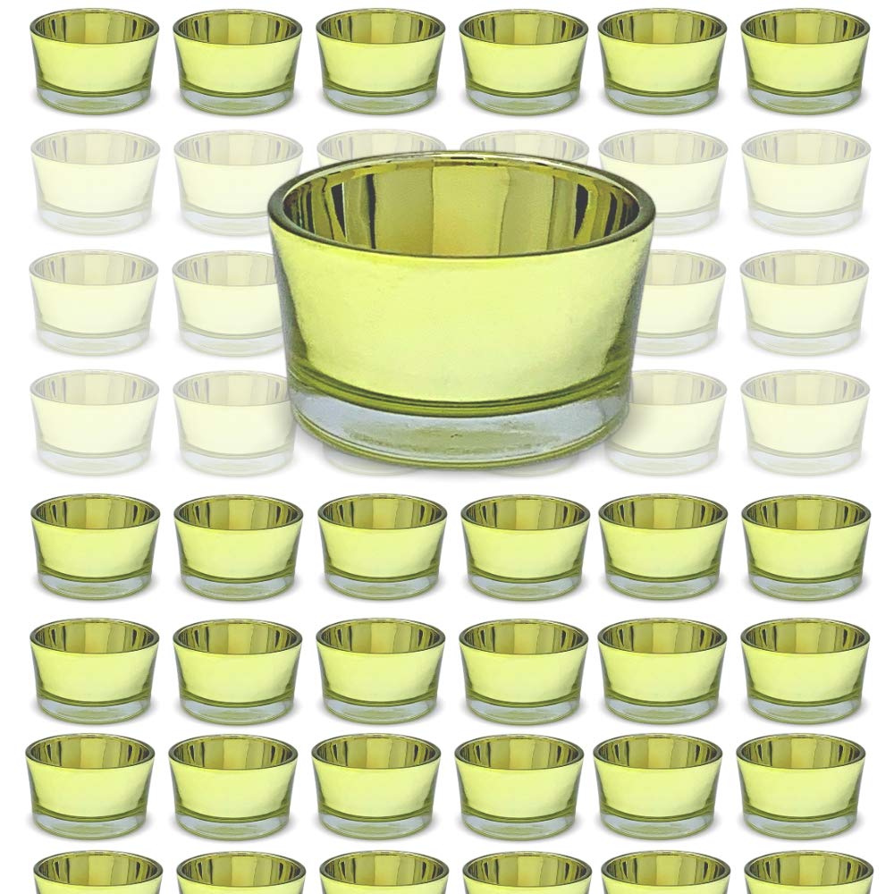9812-GOLD - SET/72  GOLD TEALIGHT HOLDERS