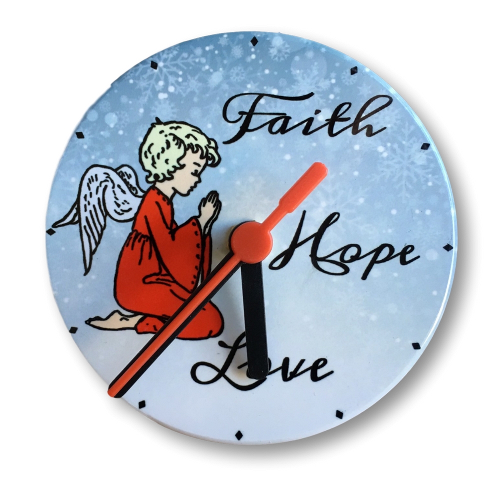 2217 - FAITH/HOPE/LOVE CLOCK