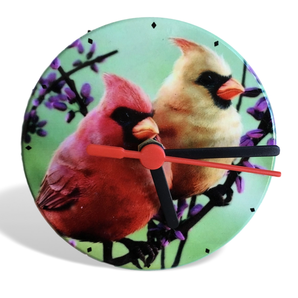 2298 - CARDINAL PAIR CLOCK