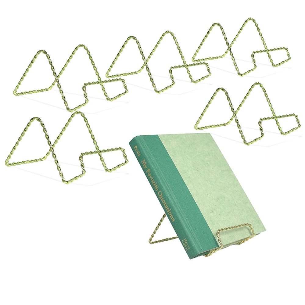 1302-3 SET/6 - TWISTED BRASS EASEL 3"