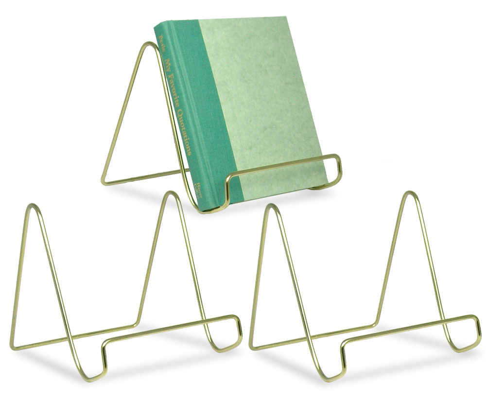 1301-6 SET/3 -SMOOTH BRASS EASEL - 6"