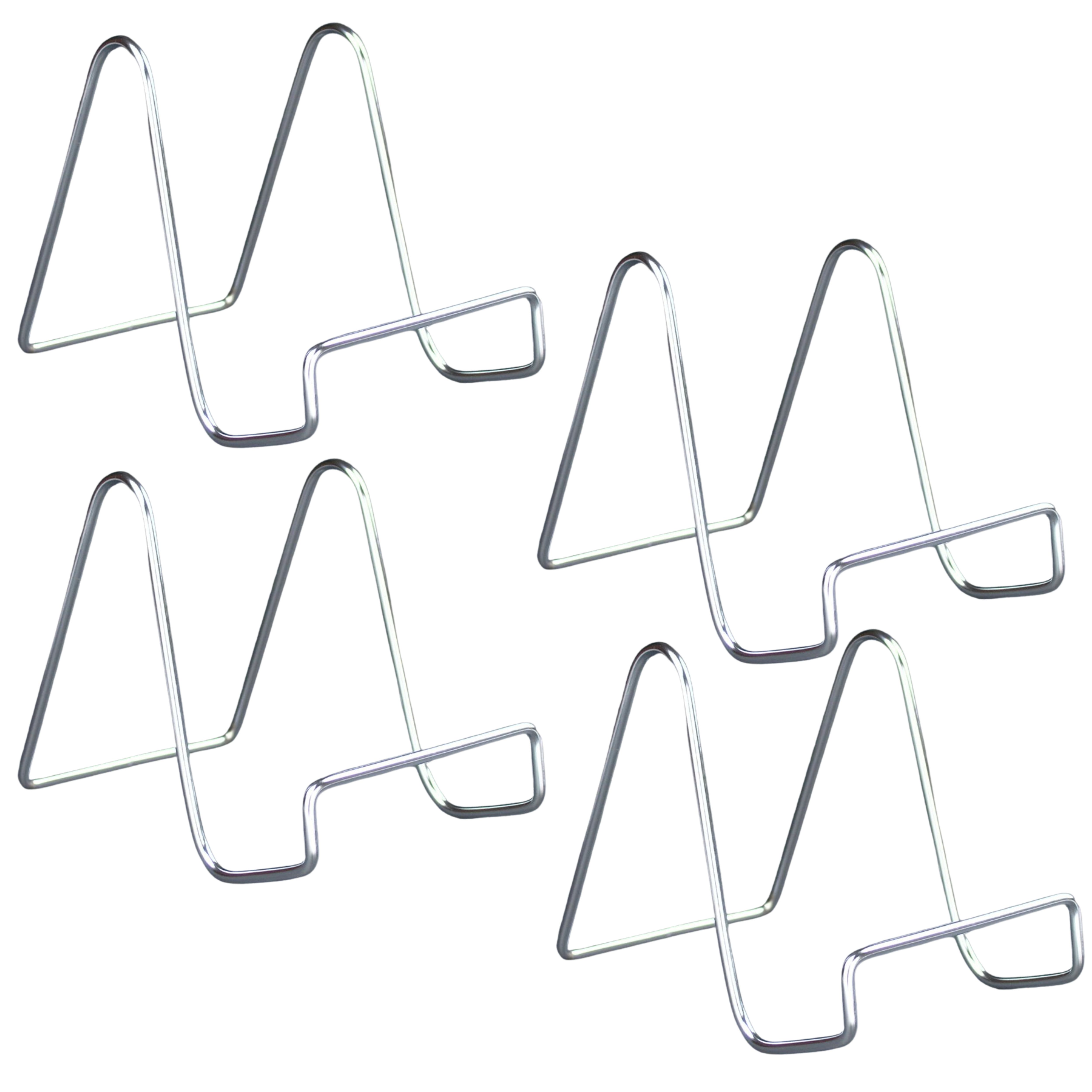 1304-6 SET/4 -SMOOTH CHROME EASEL - 6"