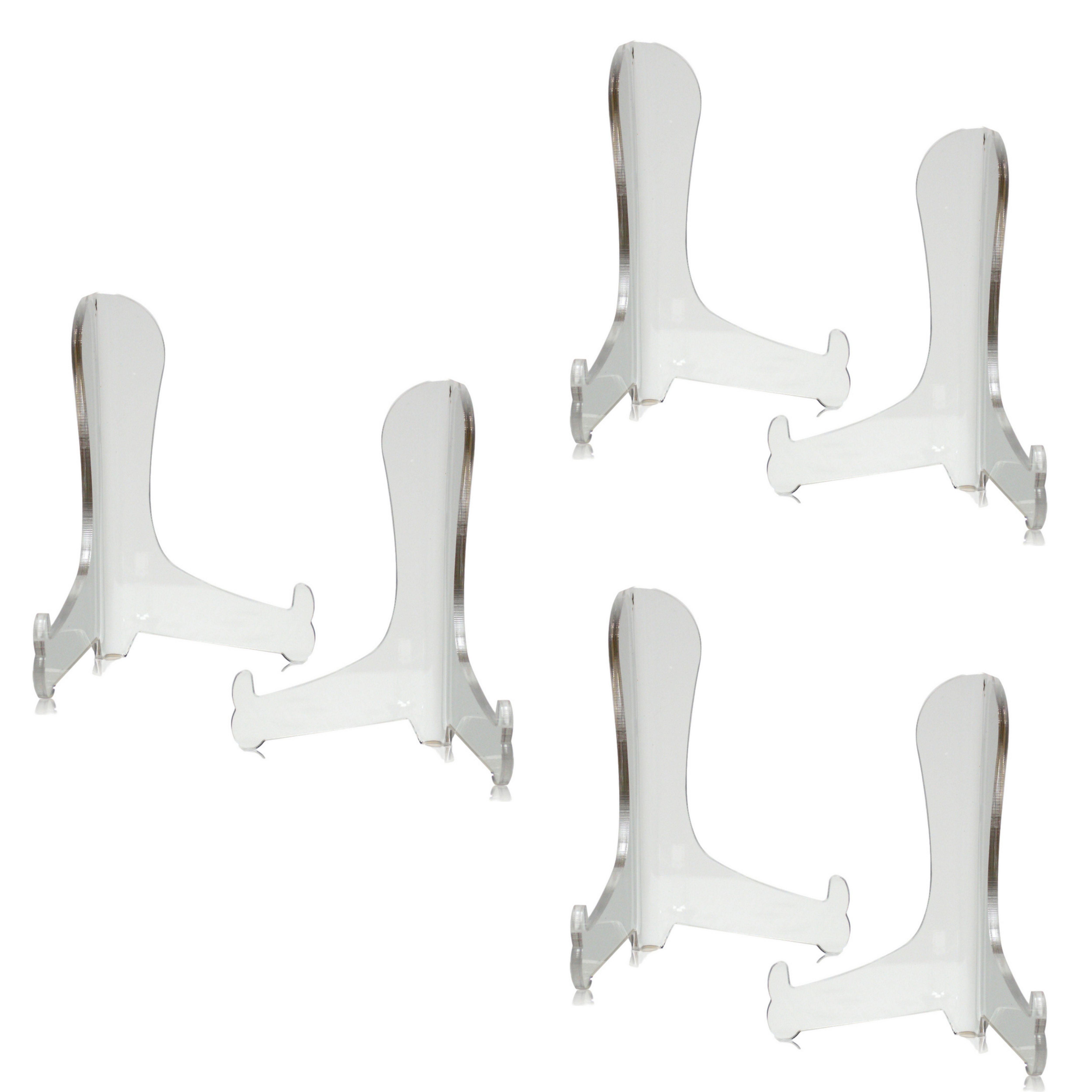 1323-4 SET/6 -FIXED ACRYLIC EASEL - 4" 