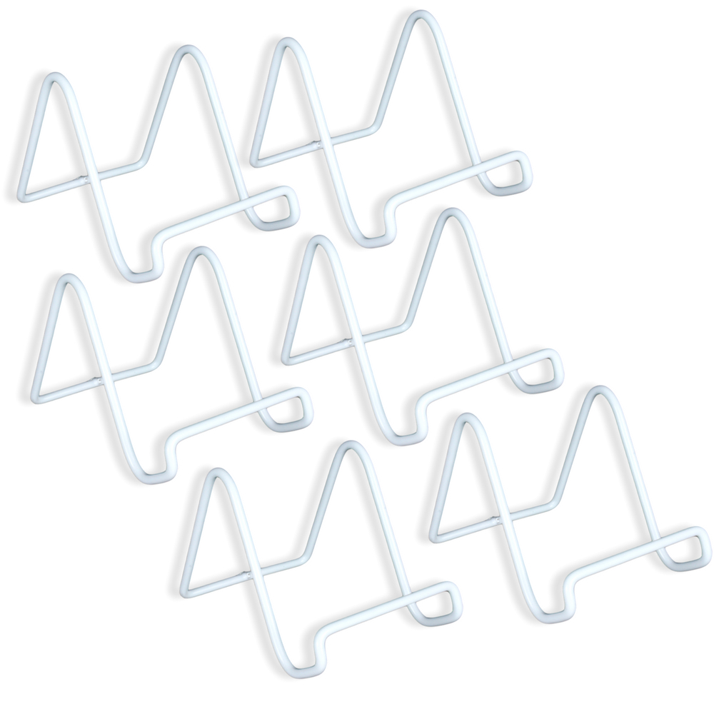 1324-3 SET/6 -WHITE METAL EASEL - 3"