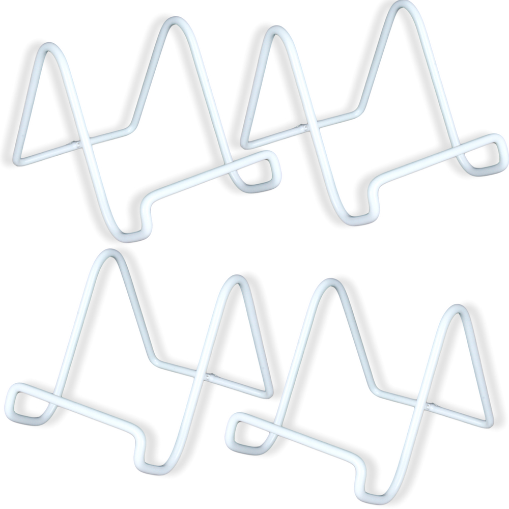 1324-4 SET/4 -WHITE METAL EASEL - 4"