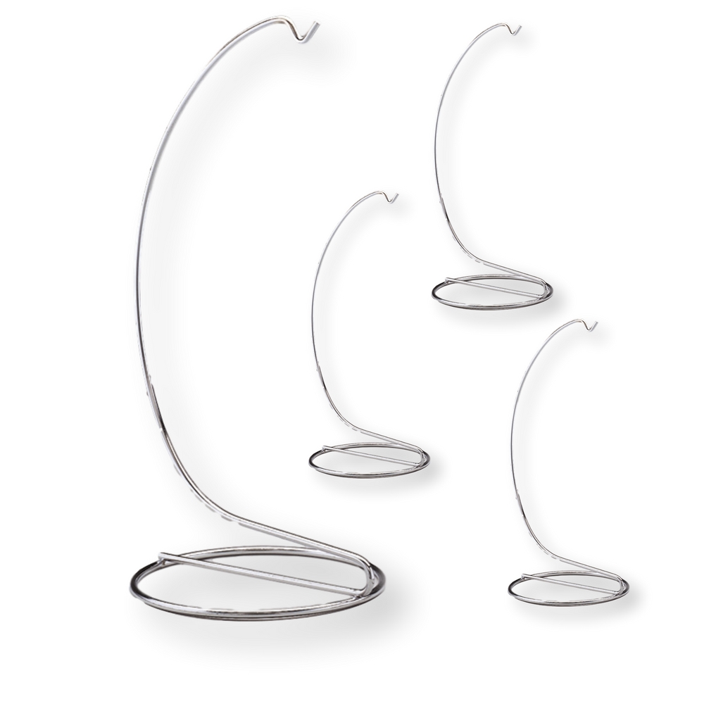 1336-11 SET/4 -CURVED CHROME ORN STAND 11" H