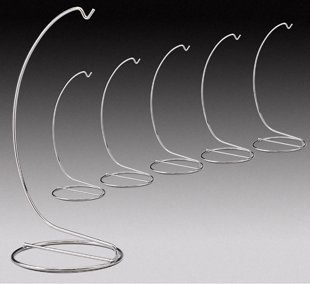 1336-9 SET/6 -CURVED CHROME ORN STAND 9" H