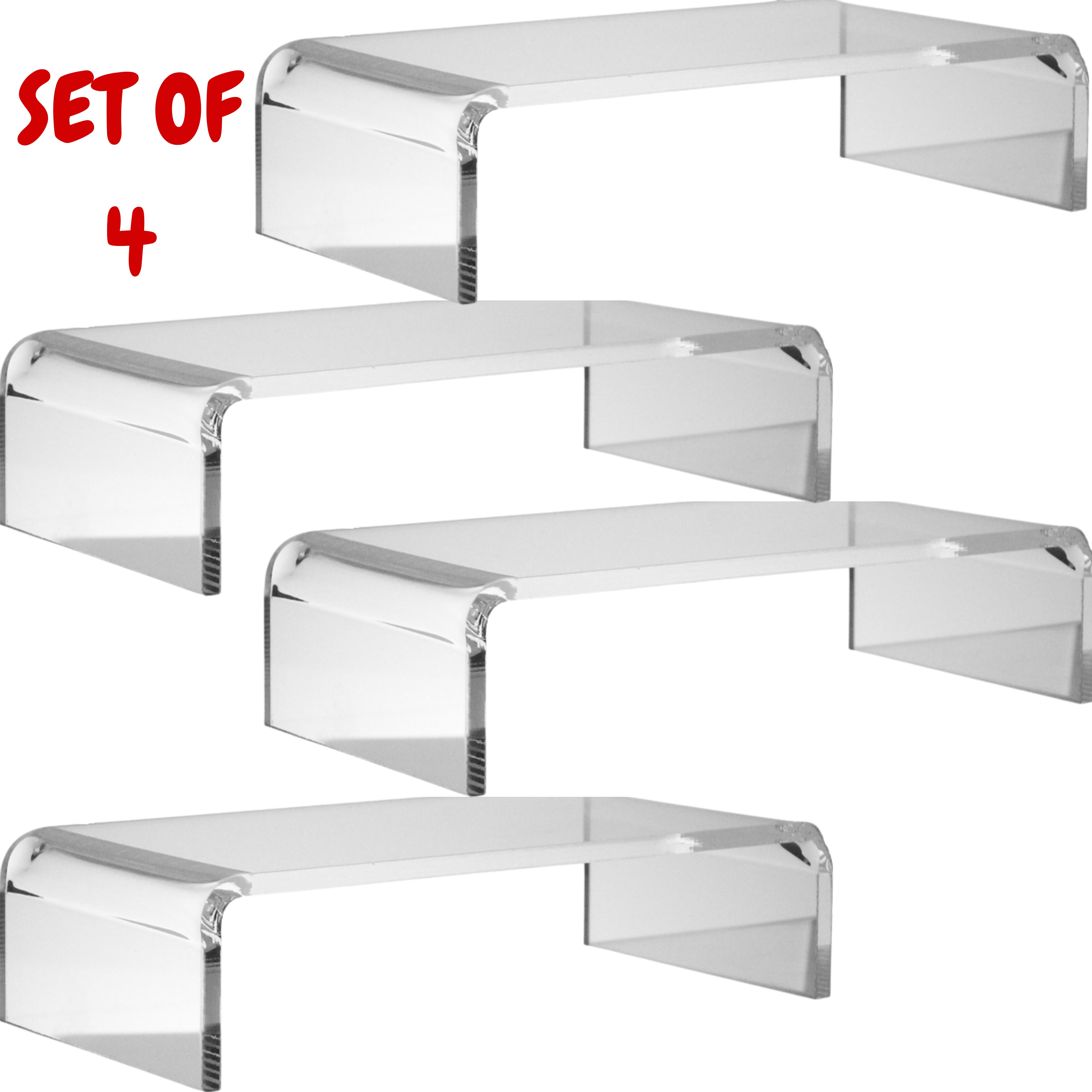1372-S - Acrylic Clear Risers