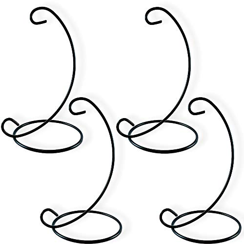 1466-11 SET/4 -BLACK 11" WROUGHT IRON ORNAMENT STAND