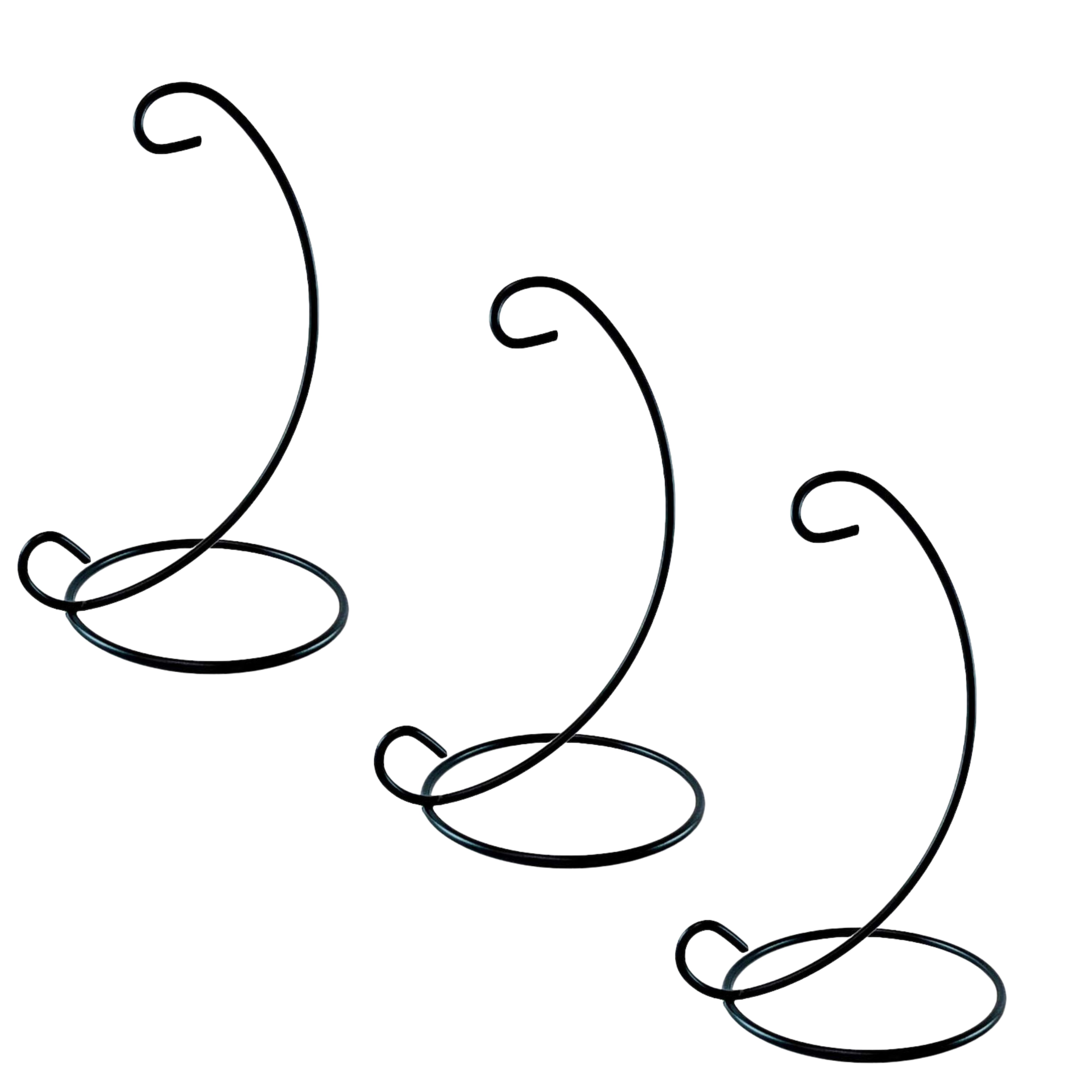 1466-13 SET/3 -BLACK 13" WROUGHT IRON ORNAMENT STAND