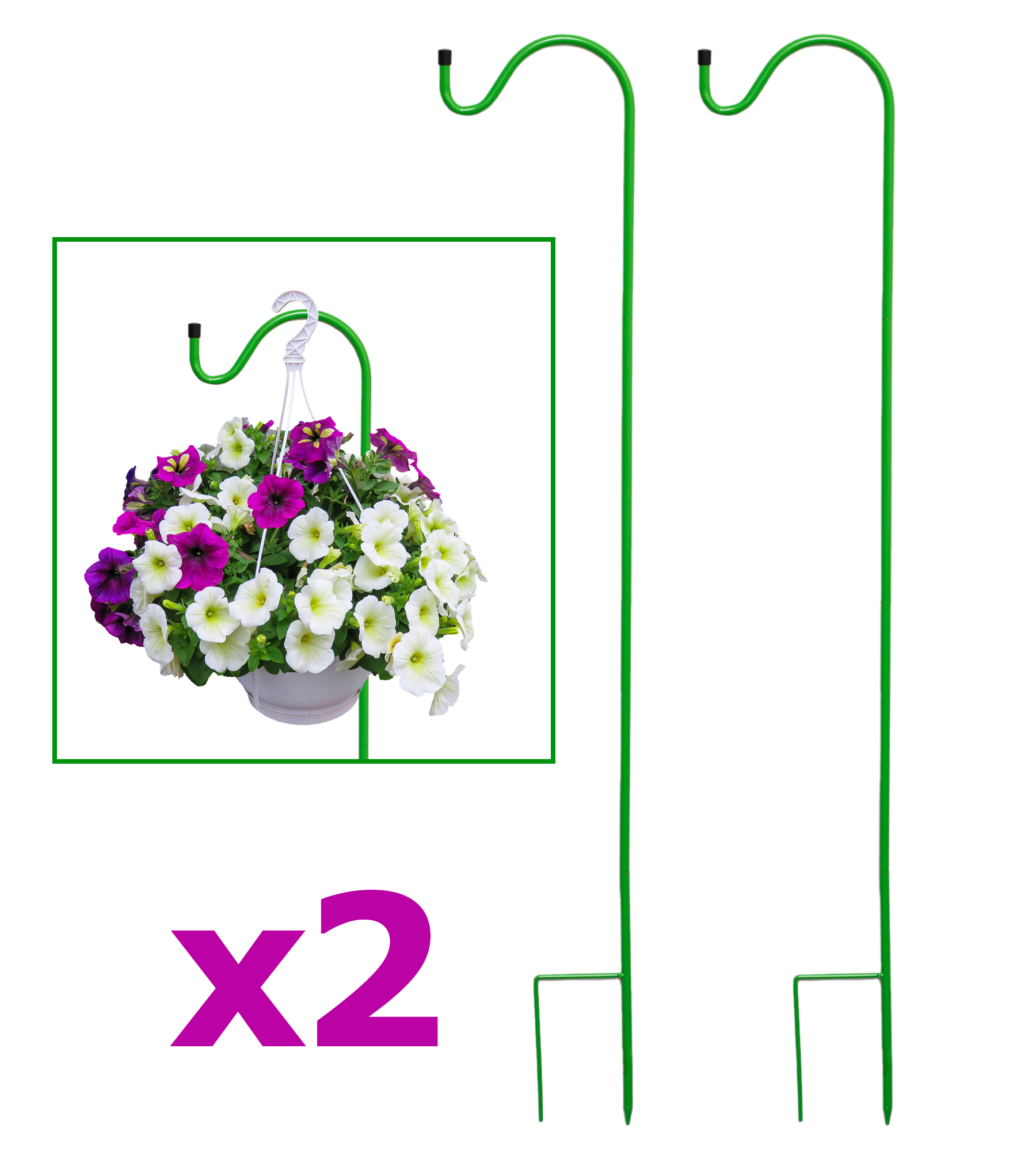 1469-2G - GREEN SHEPHERD HOOKS