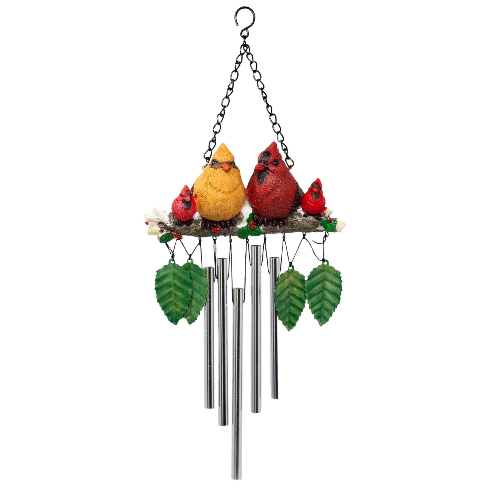 2084 - CARDINAL FAMILY OF 4 WINDCHIME