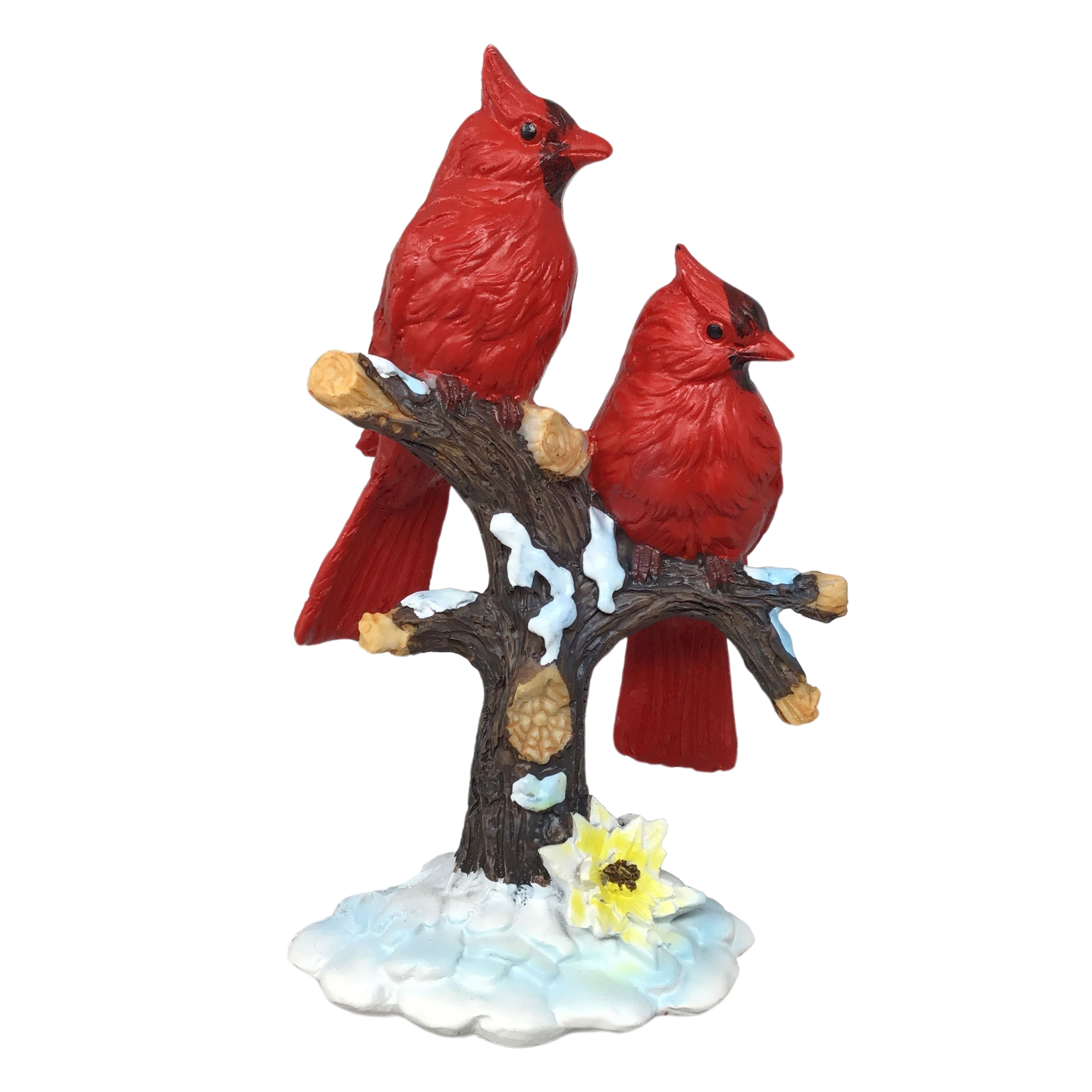 2087-TWO RED CARDINALS FIGURINE