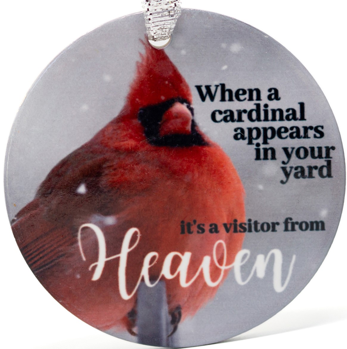 2205 -WHEN CARDINALS APPEAR-CERAMIC ORNAMENT