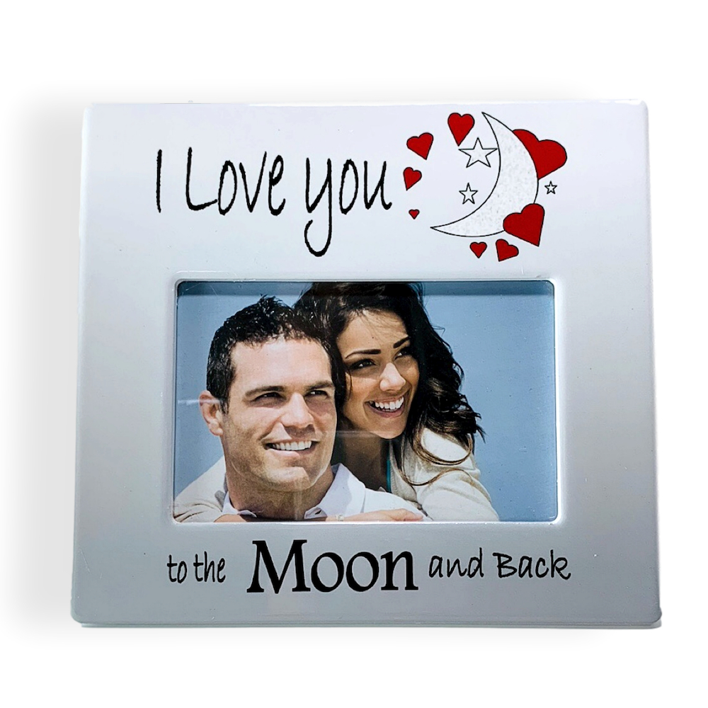 2347 - LOVE YOU TO MOON/BACK CERAMIC PHOTO FRAME