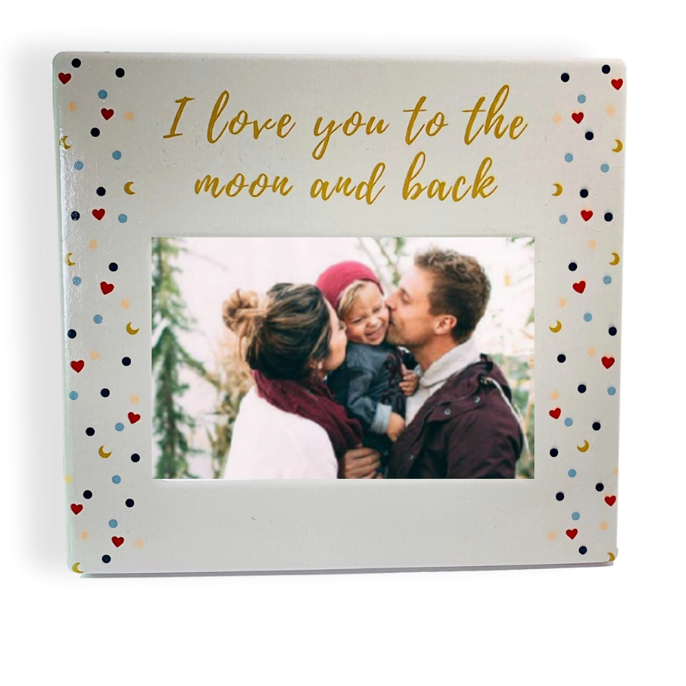 2360 - LOVE YOU TO THE MOON CERAMIC PHOTO FRAME