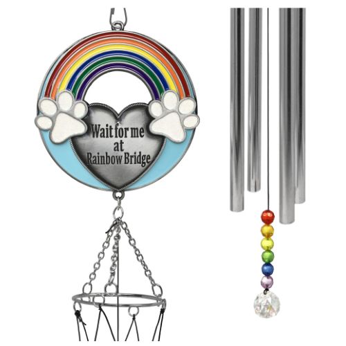 2708 - RAINBOWBRIDGE PAWPRINT WINDCHIME