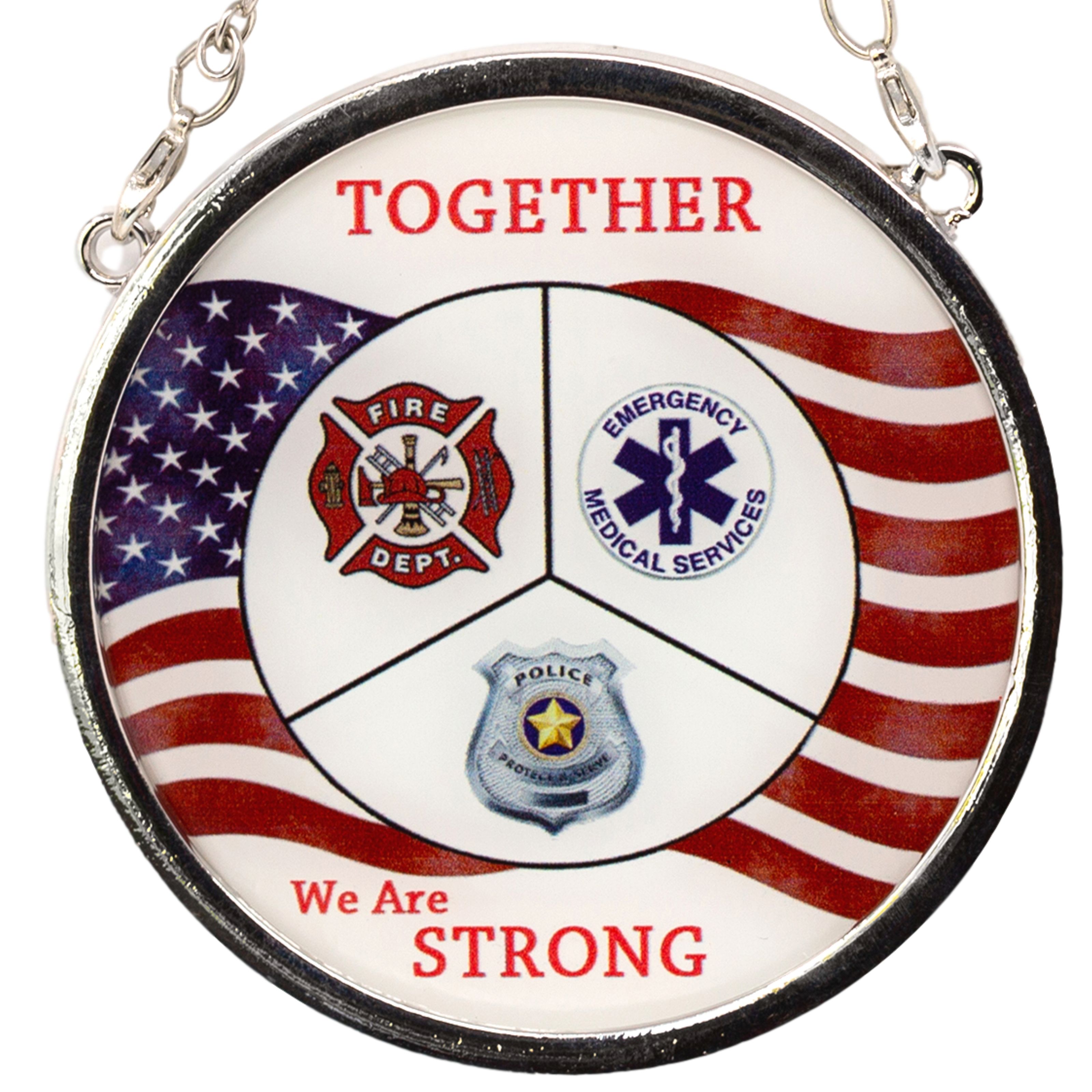 2716 - FIRST RESPONDERS-TOGETHER WE ARE STRONG SUNCATCHER
