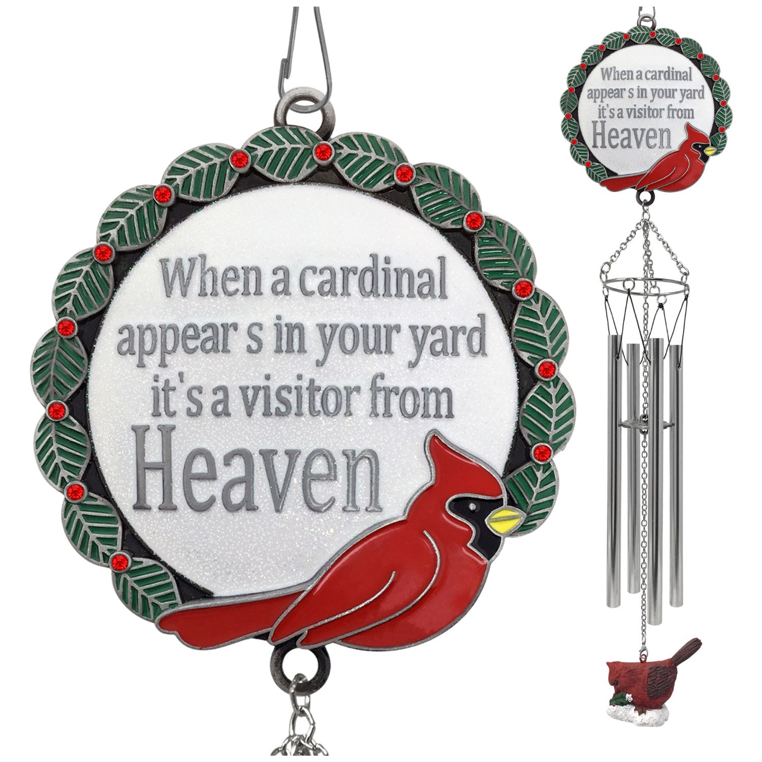2727 - -CARDINAL--VISITOR FROM HEAVEN WINDCHIME
