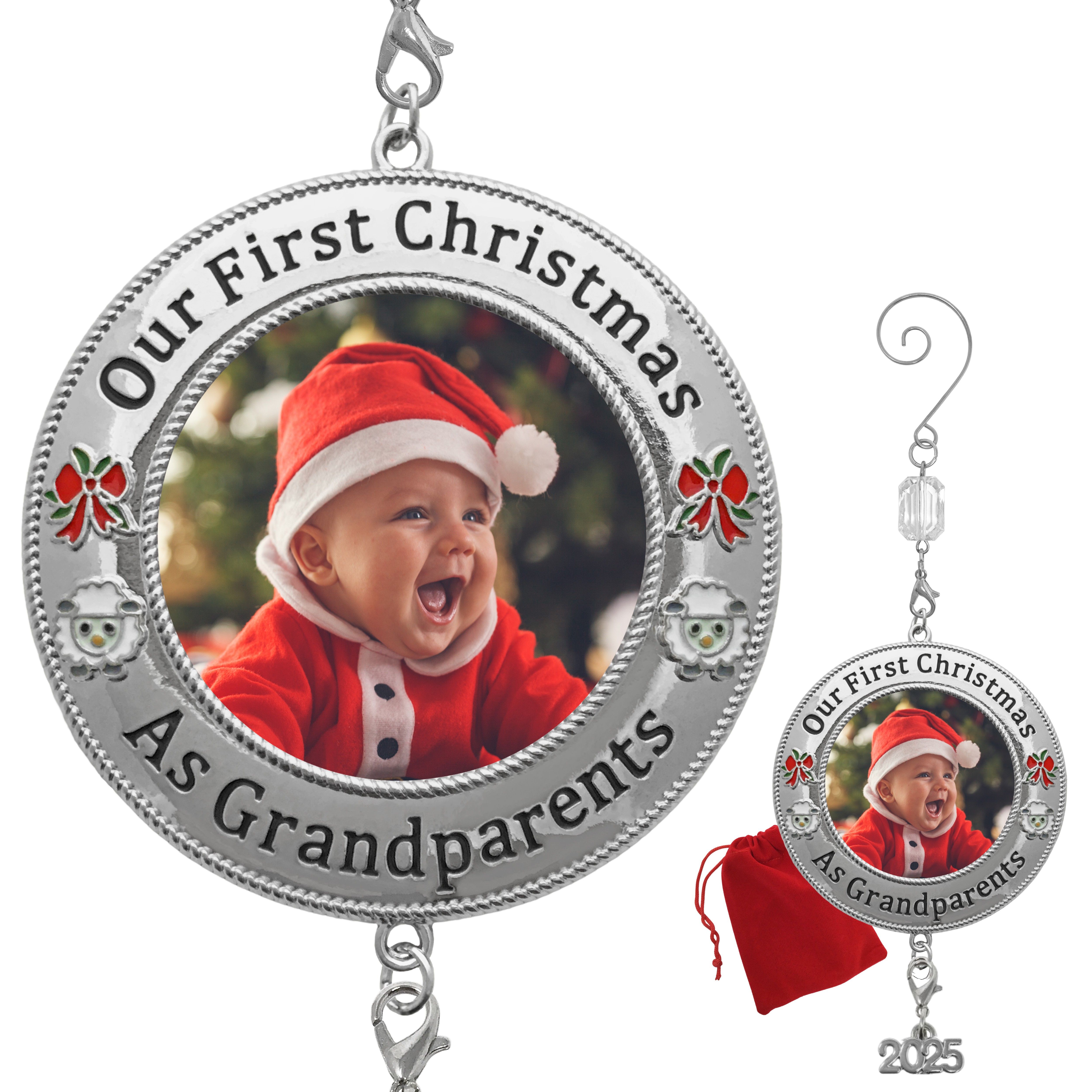 2734 - OUR 1ST CHRISTMAS AS GRANDPARENTS PHOTO ORN