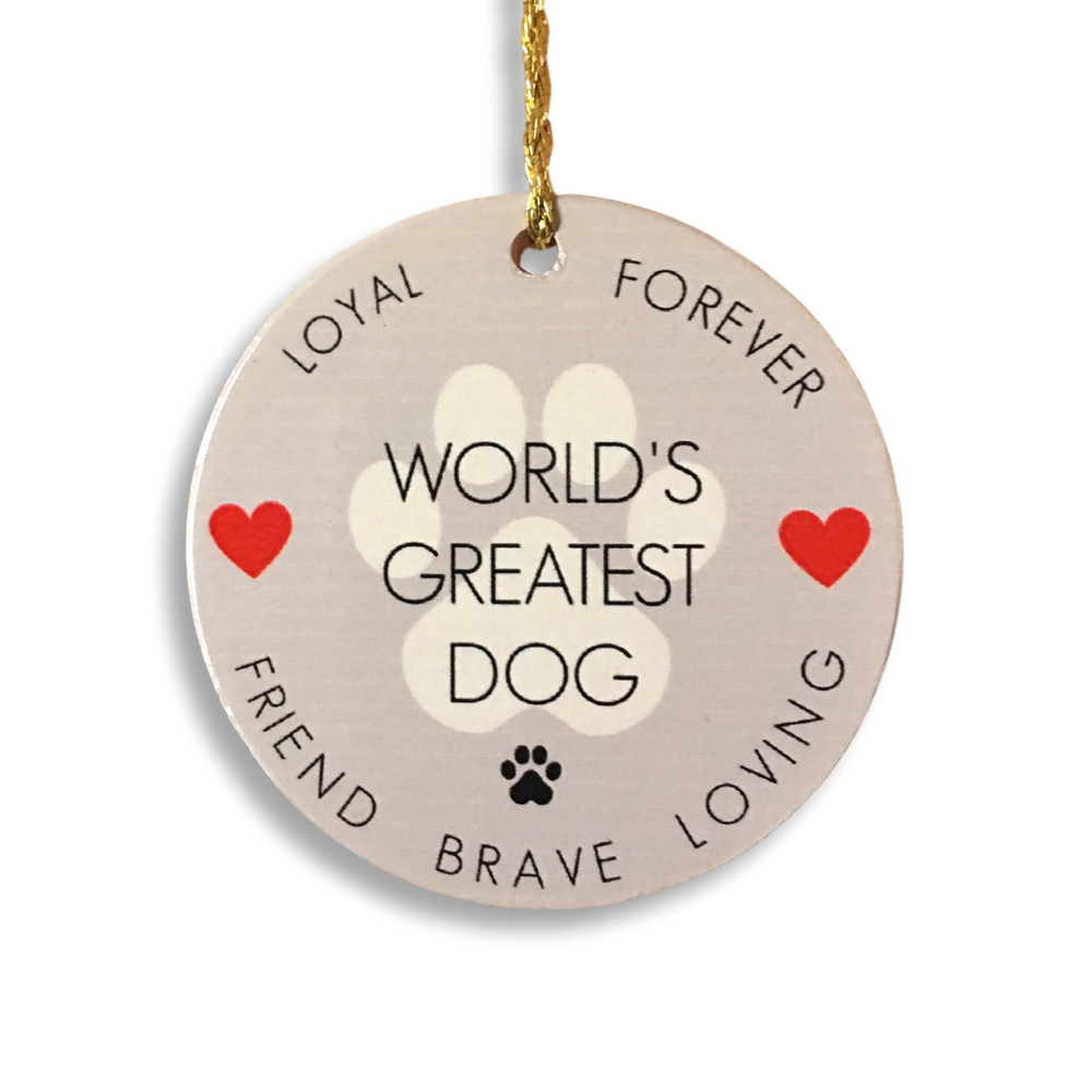 2258 - WORLD'S GREATEST DOG MEMORIAL CERAMIC ORN