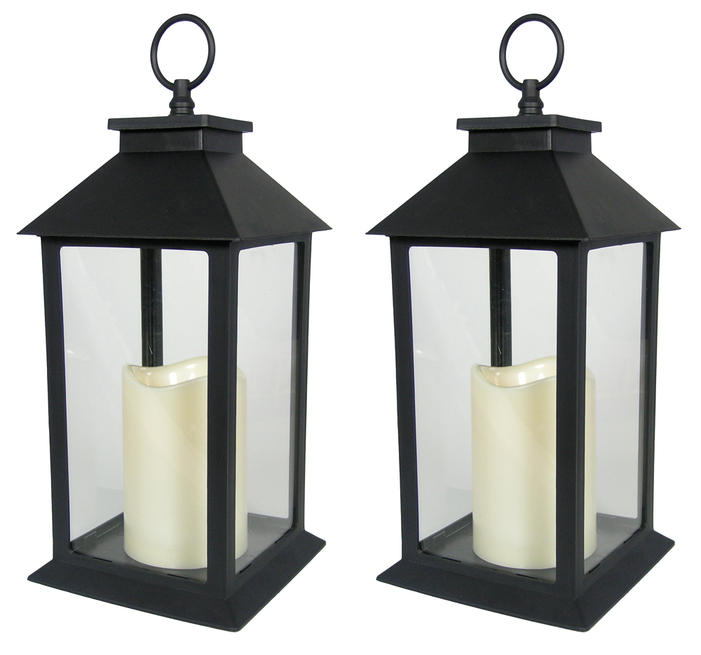 9600-3 - BLACK PLASTIC PLAIN LANTERNS