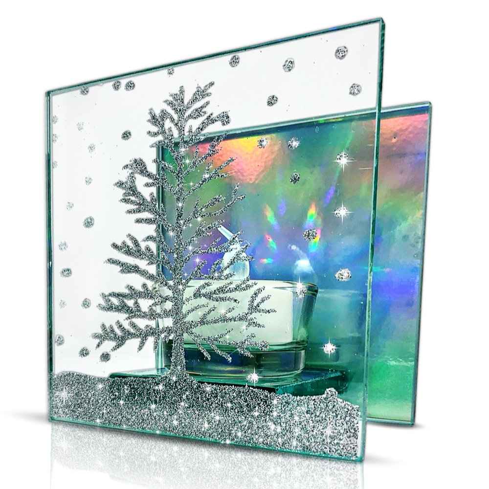 9730 - TREE -SQUARE MIRRORED HOLOGRAM HOLDER