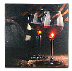 2539 Canvas print-Two Glasses Rustic