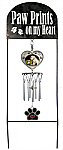 2890 - Paw Prints on my Heart Photo Windchime & Garden Stake