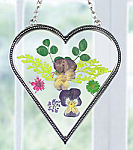 2129 - PRESSED FLOWER HEART